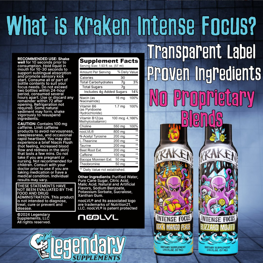 Kraken Intense Focus Legendary Bundle Pack – 2 Blizzard Mojito