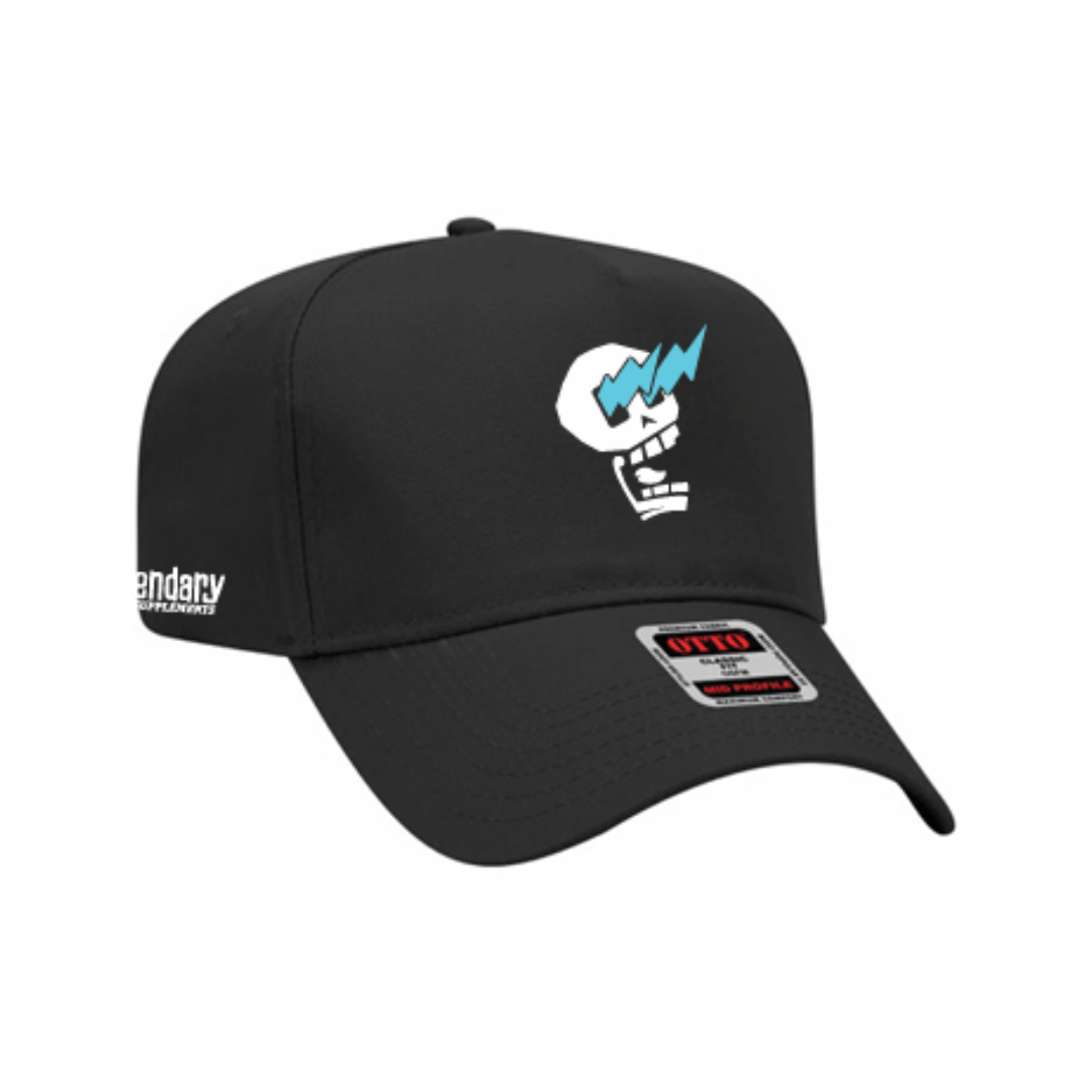 Black Legendary Supplements Skull Logo Hat