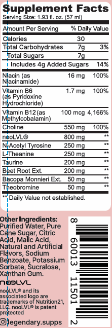 Kraken Intense Focus - Sweet WaterMello (12-Shot Pack, Caffeine-Free)